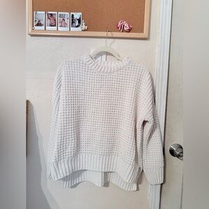 Cozy White Knit Sweater